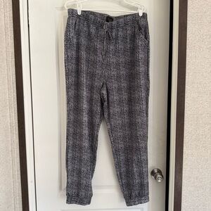 Stylish Black and Gray Plaid Joggers